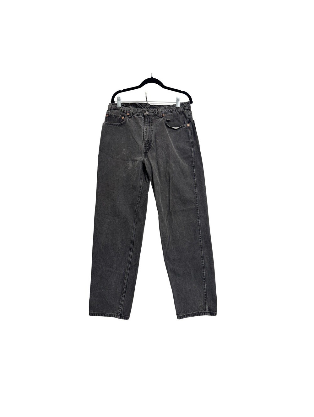 Levis 550 Relaxed Fit Mens Jeans W36 L32 Faded Black Denim Pre-Owned